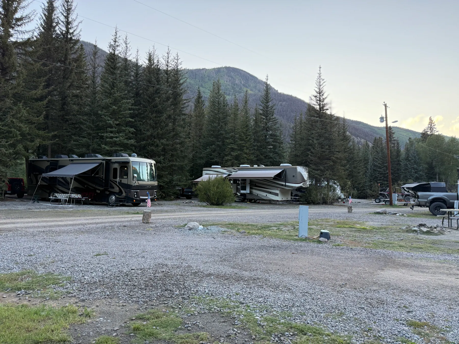 The River Loop RV sites at Woodlake RV Park